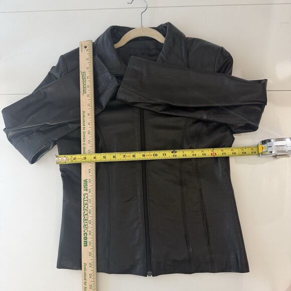 Wilsons Leather Jacket Womens Medium Full Zip Maxima Lined Coat Pockets - Picture 12 of 12